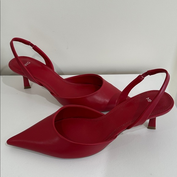 Mango Leather Slingback Heels - Picture 3 of 4
